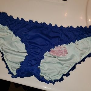 Victoria's Secret blue ruched cheeky bikini bottom